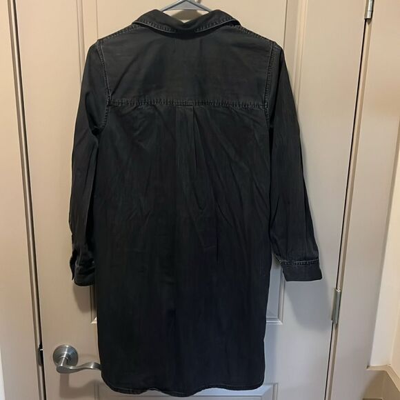 Gorgeous Madewell Black Denim Shirtdress Small Excellent Condition - Picture 7 of 8